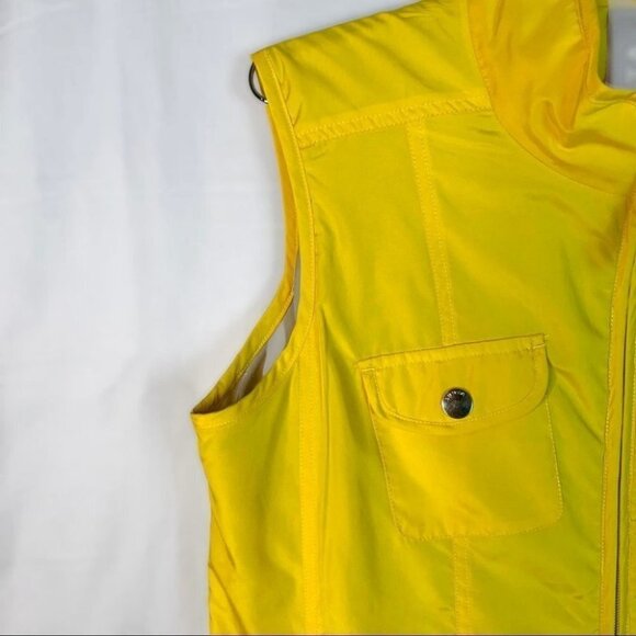 COLUTHA YELLOW SLEEVELESS WINDBREAKER SPRING OUTDOOR JACKET WOMEN SIZE SMALL - Picture 8 of 15